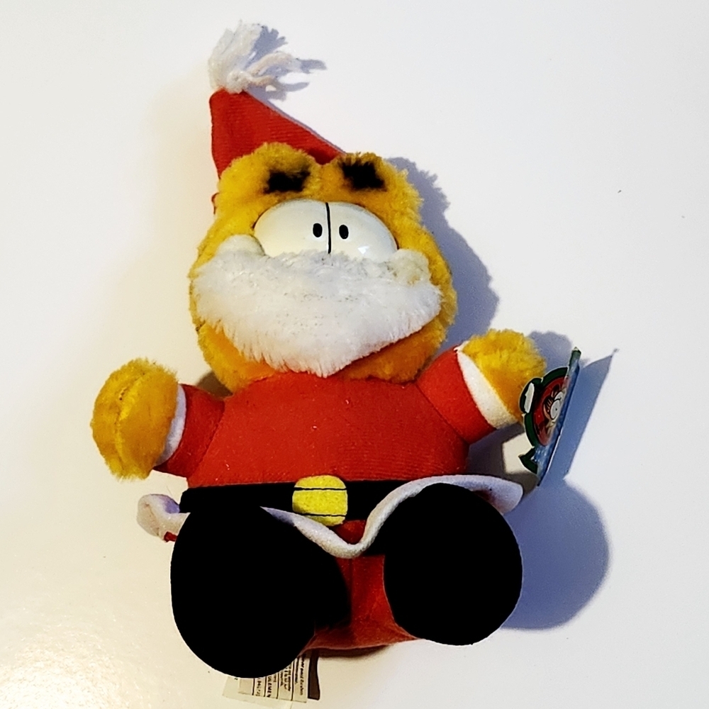 *2 for $30* Vintage Garfield Holiday Santa Plush Toy 1990